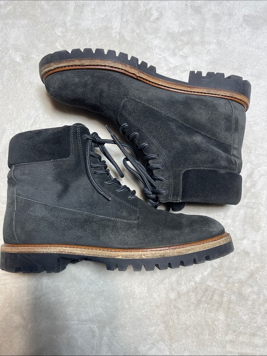 Vince Shoes - Vince Black Suede Lug Sole Ankle Boots Size 8 Women’s
